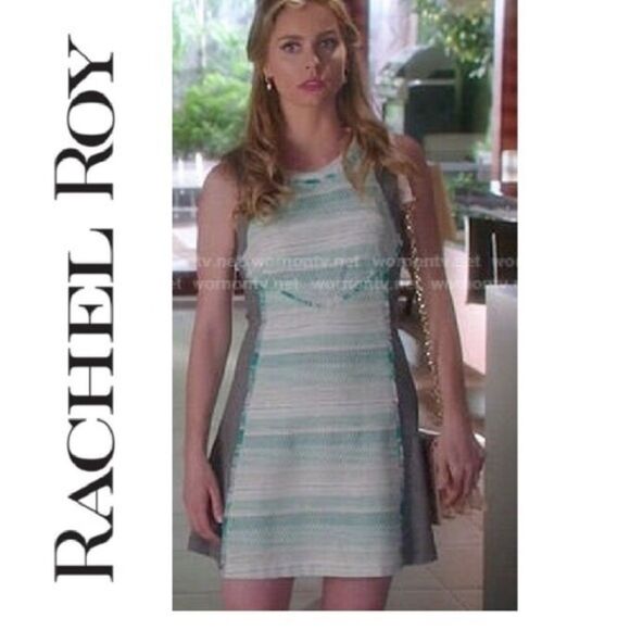 Rachel Roy LA Story Tide Pool Combo Tweed Dress Size 4 - Picture 2 of 9